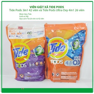 [Bịch nguyên] Viên giặt xả quần áo Tide Pods