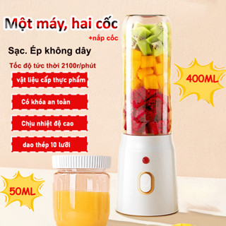 ONR Máy xay sinh tố mini cầm tay đa chức năng xay trái cây xay đá phiên bản điện 450ML Sạc USB