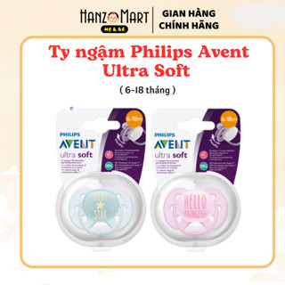 Philips Avent Ultra Soft núm ty ngậm siêu mềm 6-18 tháng, vỉ đơn
