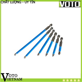Mũi bắn vít đầu tuốc nơ vít PH2 đầu chữ thập, thiết kế chống trượt, từ tính cao, chuôi luc giác 65mm 90mm 150mm Voto