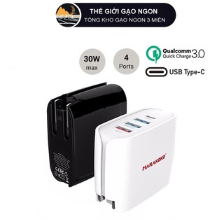Củ sạc nhanh 4 cổng type-c, quick charge 3.0 ma11 30w cao cấp - chính hãng phân phối