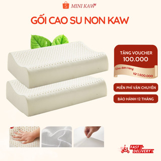 Gối Cao Su Non KAW Size 30x50/40x60 - Đàn Hồi Cao, Mềm Mại, Chống Đau Mỏi Vai Gáy