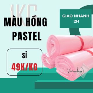 1KG Túi Gói Hàng Niêm Phong,Bao Gói Hàng Màu HỒNG ZIN Pe Zin Bóng Đẹp đủ SIZE Cuộn 1kg. Sỉ Từ 30kg tại nhà máy