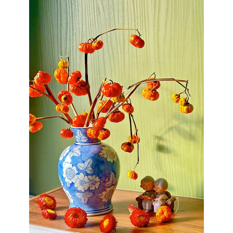 BÌNH HOA TRÒN GỐM SỨ LAM CAO 22.5cm
