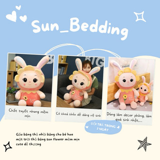 Gấu bông thỏ nhồi bông cho bé hoa mặt trời thỏ bông sun flower mềm mịn cute dễ thương