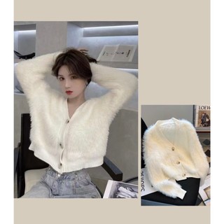 Áo khoác Cardigan len lông thỏ form vừa, áo cardigan cúc hàng Quảng Châu mềm mịn chuẩn form hottrend SP46