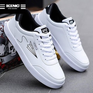 Giày nam thể thao sneaker thời trang màu trắng đẹp giá rẻ đế bằng Hot Trend cao cấp mã CDT06