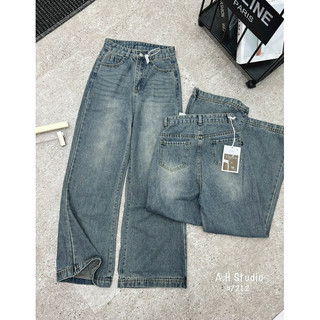 Quần jeans suông gập gấu (ảnh thật/ có sẵn)