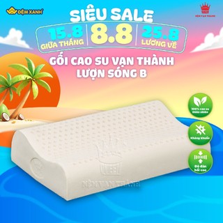 [CHÍNH HÃNG - ẢNH THẬT] Gối cao su Vạn Thành lượn sóng B