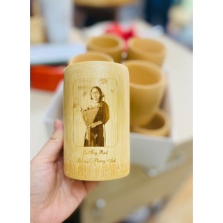 Cốc Tre khắc Hình ảnh/Tên theo yêu cầu - Quà tặng Việt Nam