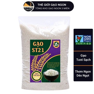 Gạo st21 sóc trăng - hàng loại 1 xát mới - cam kết 100% gạo tươi sạch