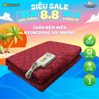 [ẢNH THẬT] Chăn đệm điện Kyung Dong vải Nhung