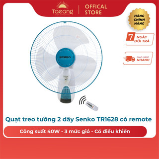 Quạt treo tường 2 dây Senko TR1628 có remote