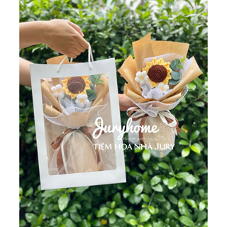 Hoa len hướng dương 1bông mix ( Hình tự chụp - cao 40cm)