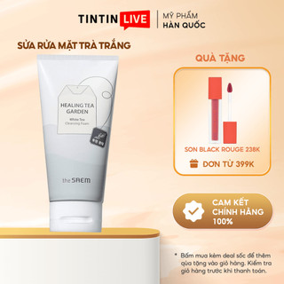 Sữa Rửa Mặt Trà Trắng giúp Sáng Da The Saem Healing Tea Garden White Tea Cleansing Foam 150ml