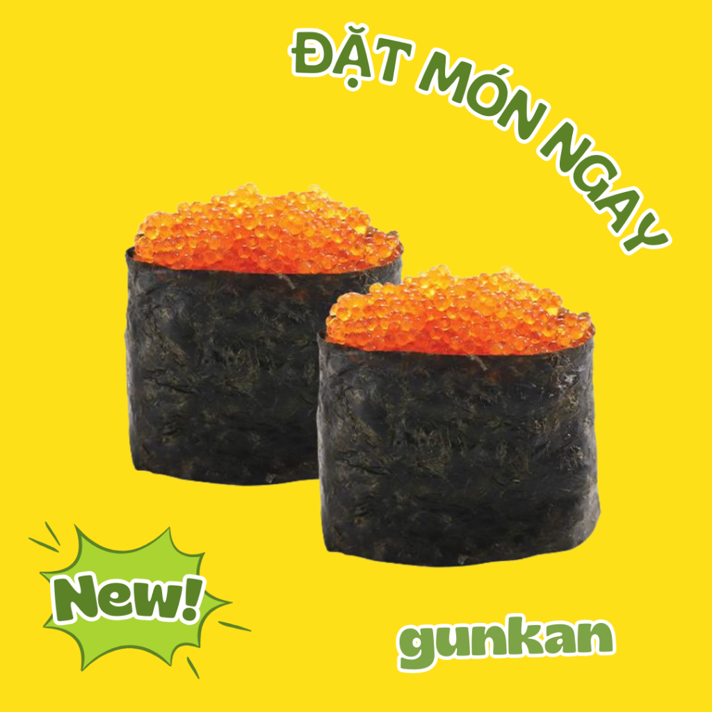 [HCM-GIAO HỎA TỐC 2H] Gunkan sushi trứng cá chuồn (công thức giấm trộn độc quyền)