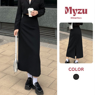  Chân Váy Dài Chữ A Xẻ Tà Sau Cạp Chun Chất Vải Umi Hàn Co Giãn 4 Chiều Ôm Sát Tôn Dáng Nâng Mông Cho Nữ MYZ22 