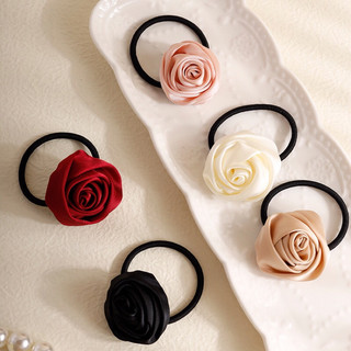 Dây chun cột tóc hình hoa hồng lụa dễ thương