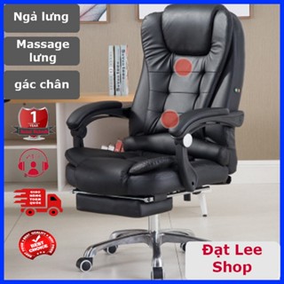 Ghế văn phòng kèm massage lưng, có ngả lưng 135 độ, gác chân thư giãn