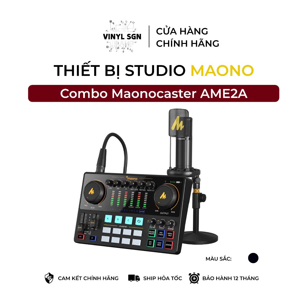 Combo Thu Âm Microphone & Soundcard Maonocaster AME2A - Bảo Hành 12 Tháng