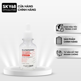 [PHIÊN BẢN GIỚI HẠN] Serum Dưỡng Trắng Se Khít Lỗ Chân Lông Angel's Liquid Glutathione + Niacinamide Cica Ampoule 30ml