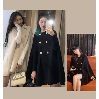 Áo khoác dạ choàng tiểu thư phong cách Anh Quốc thanh lịch, áo len dạ ép dáng rộng thụng form chuẩn NGOMINH SP49