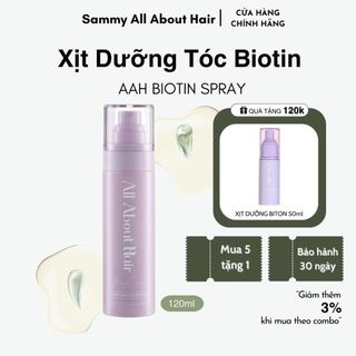 Xịt dưỡng tóc biotin aah phục hồi, giảm rụng, nhanh mọc tóc.