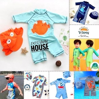 [9-24kg](nhiều mẫu) Đồ bơi kèm nón cho bé trai/gái