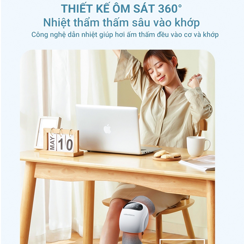 Máy massage đầu gối, đai massage đầu gối BEAME,kết hợp bắp chân,đùi, xoa bóp khớp gối,nén khí bắp chân,đùi giảm đau nhức