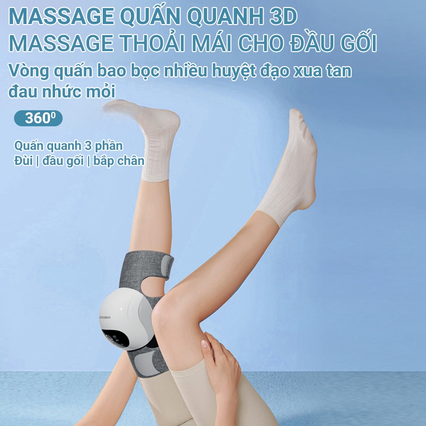 Máy massage đầu gối, đai massage đầu gối BEAME,kết hợp bắp chân,đùi, xoa bóp khớp gối,nén khí bắp chân,đùi giảm đau nhức