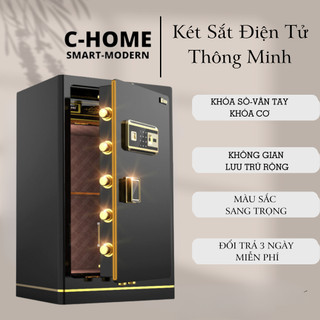 Két Sắt Điện Tử Thông Minh An Toàn,Chống Cháy, Bảo Mật Cao,Tủ Két Sắt Vân Tay,Khóa Số, Khóa Cơ Có Cảnh Báo Chống Trộm,