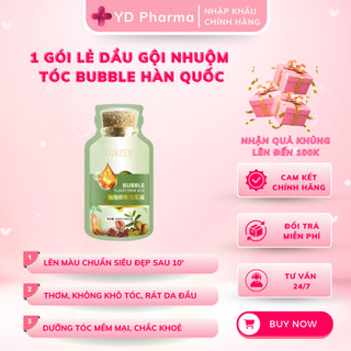 Gói Lẻ Dầu Gội Phủ Bạc Hàn Quốc BUBBLE, Dầu Gội Nhuộm Tóc Thảo Dược Nhân Sâm, Thơm, K0 Khô Tóc, K0 Rát Da Đầu| YD Pharma