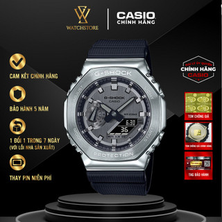 Đồng hồ nam g-shock gm-2100-1adr mặt kính khoáng 44.4mm chống nước dây nhựa neobrite màu đen chính hãng casio