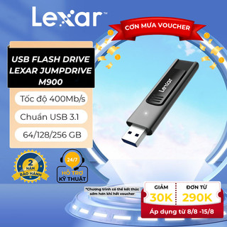 Usb 64gb/ 128gb/ 256gb lexar m900 flash drive, chuẩn 3.1, tốc độ đọc 400mb/s, tương thích pc/ mac