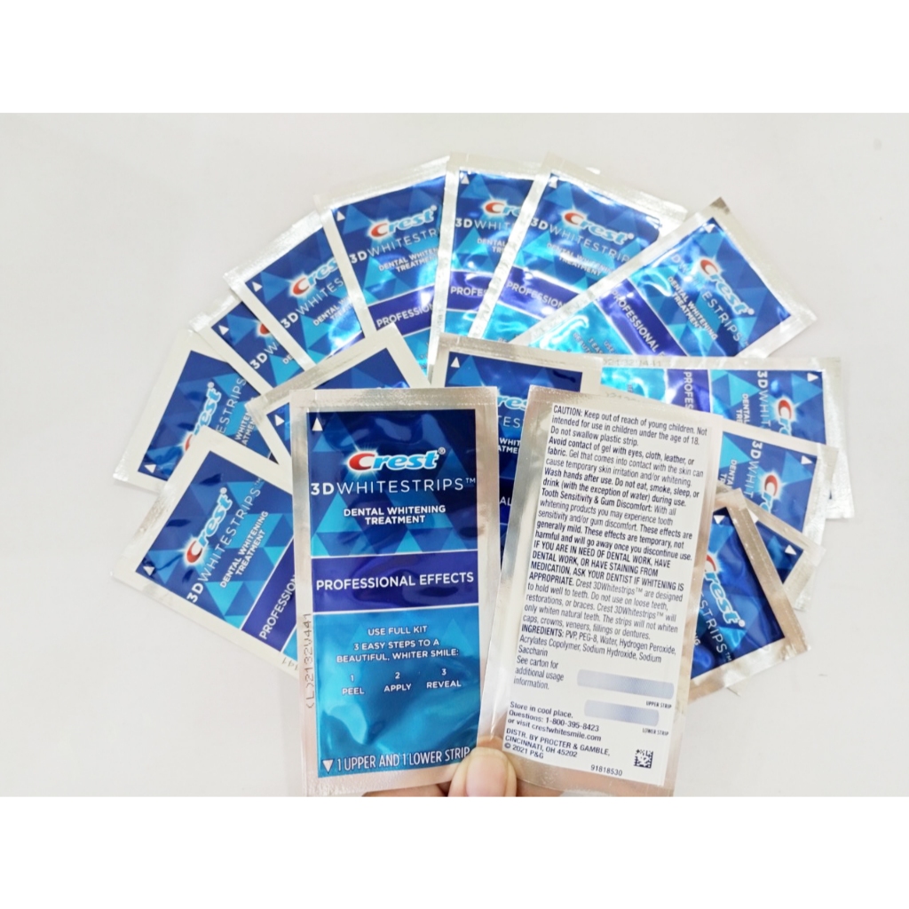 Miếng dán trắng răng Crest 3D Whitestrips Professional Effects