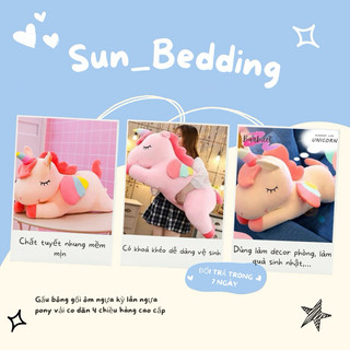 Gấu bông gối ôm ngựa kỳ lân ngựa pony vải co dãn 4 chiều hàng cao cấp
