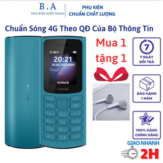 Điện thoại 4G Nokia 105 2021-2024 2Sim Chuẩn Quy Định Của Bộ Thông Tin , bảo hành 12 tháng