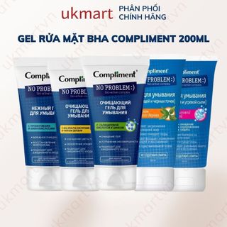 Gel rửa mặt BHA Compliment No Problem làm sạch sâu, giảm viêm & mụn 200ml