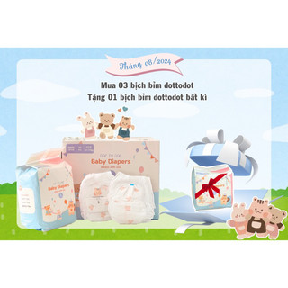 ( Mua 3 tặng 1) TÃ/BỈM DOT TO DOT NỘI ĐỊA HÀN QUỐC SIÊU MỎNG MỀM L24/XL22/XXL20