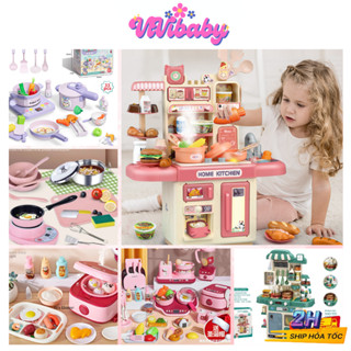 Đồ Chơi Bếp Nấu Ăn Đồ Chơi Cho Bé Gái Bộ Nấu Ăn Dụng Cụ Nhà Bếp Cắt Hoa Quả Máy Xay Sinh Tố  - Đồ Chơi VIVI BABY