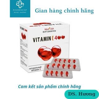 Viên uống đẹp da vitamin e400 e đỏ 4000mcg, aloe vera 500mg - hộp 100 viên
