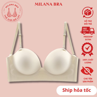 Áo lót nữ MILANA AL008, Áo ngực mặc váy hở lưng đệm dầy 4cm cao cấp nâng ngực