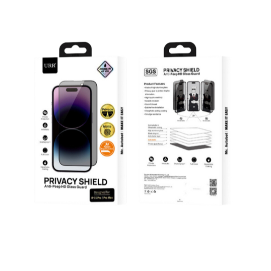 AUTOBOT - Kính cường lực 2in1 chống nhìn trộm và chống vân tay cho IPhone 15 Pro Max ,15 Pro ,14 Pro