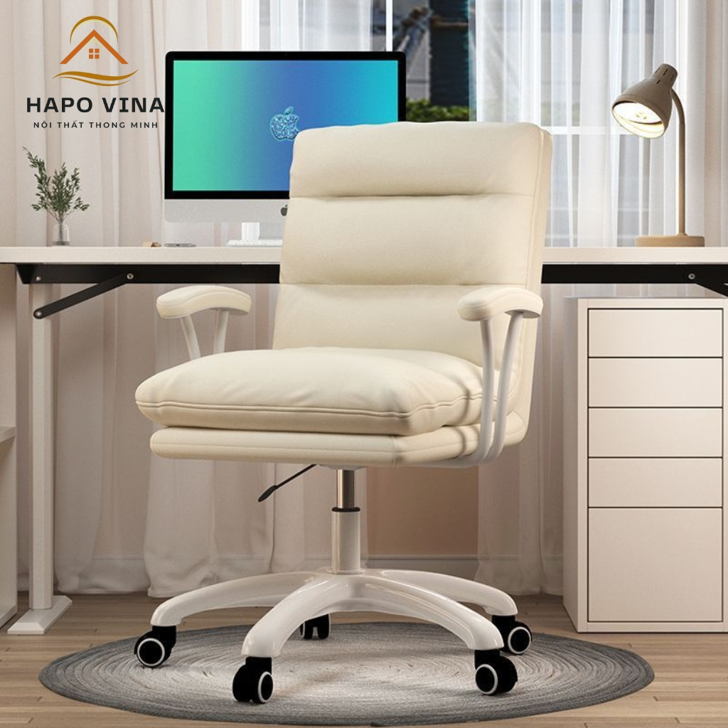 Ghế Xoay Văn Phòng Đệm Lưng Dày Dặn Làm Từ Chất Liệu Da Cao Cấp Chống Nổ, Ghế Xoay Tựa Lưng Ghế Decor Chính Hãng | BigBuy360 - bigbuy360.vn