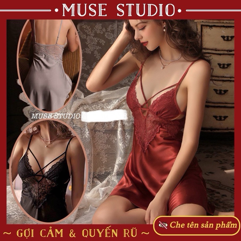 Váy ngủ sexy, Đầm ngủ gợi cảm cao cấp phối ren ngực đẹp quyến rũ | BigBuy360 - bigbuy360.vn