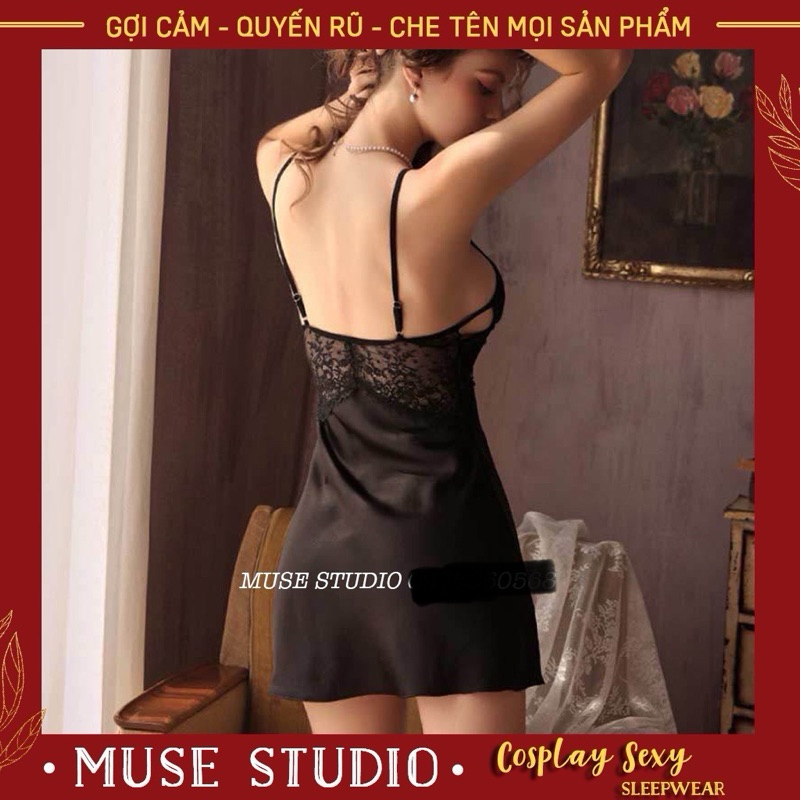Váy ngủ sexy, Đầm ngủ gợi cảm cao cấp phối ren ngực đẹp quyến rũ | BigBuy360 - bigbuy360.vn