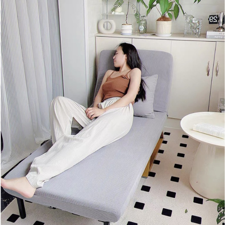 Ghế Sofa Giường Gấp Gọn Đa Năng Có 5 Nấc Điều Chỉnh, Sofa Bed Chất Liệu Vải Nhung Có Khung Thép Chịu Tải Lên Đến 400Kg | BigBuy360 - bigbuy360.vn