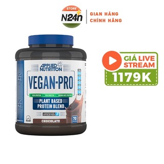 Sữa đạm thực vật applied nutrition vegan pro bổ sung protein whey từ thực vật không làm nổi mụn - 2.1kg - uk