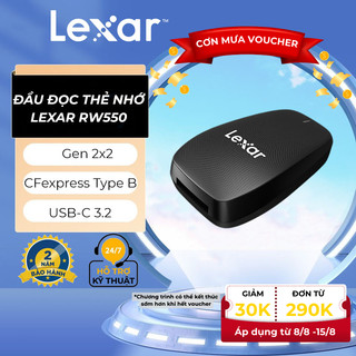Đầu đọc thẻ nhớ lexar cfexpress type b usb 3.2 gen2x2 tốc độ truyền nhanh, chính hãng bh 5 năm