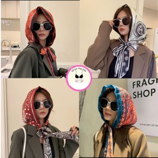 Khăn trùm đầu chống nắng 2 lớp lụa satin cao cấp - khăn choàng đa năng phong cách trẻ trung sang chảnh